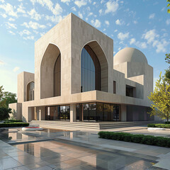 Obraz premium modern building in the city of moscow russia