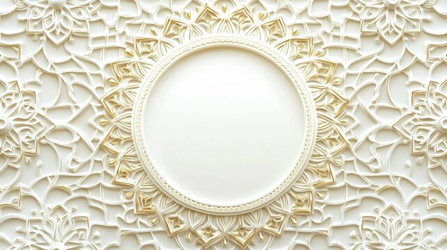 Exquisite Islamic Arabic Arabesque Ornament Border Design for Luxury Abstract Art