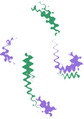 An abstract transparent wavy color blur design element.