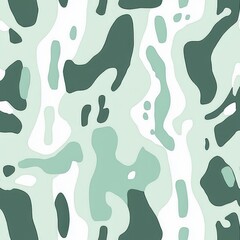 Seamless Abstract Pattern Design Mid Century Modern Art Mint White Shapes