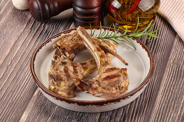 Delicous Grilled square rib of lamb