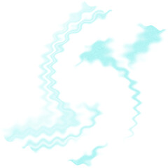 An abstract transparent wavy color blur design element.