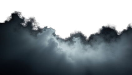 Naklejka premium Abstract Smoke Flow Against a Dark Background, A captivating image showcasing wispy, flowing smoke against a deep black backdrop. 