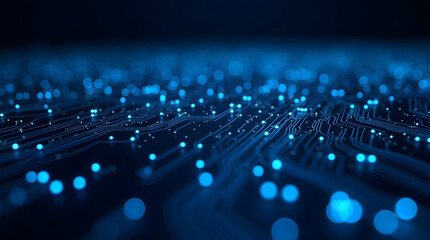 Fototapeta premium Circuit Board Background Illuminating Advanced Technology, Connectivity, Innovation, Futuristic Systems, and Digital Transformation Concepts. 