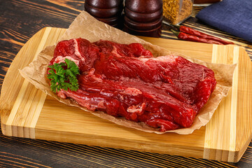 Raw beef meat piece for cooking
