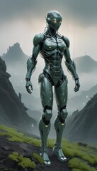 Android Sentinel on a Foggy Alien World