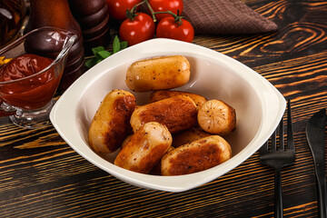 Roasted chicken mini sausages for breakfast