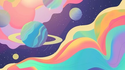 Obraz premium MMilky_way_Space_Colorful_Abstract_background_dreamy