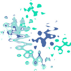 An abstract transparent wavy color blur design element.