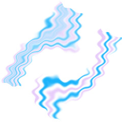 An abstract transparent wavy color blur design element.