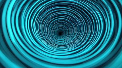 Abstract Tunnel Design with Spiraling Blue Patterns and Shadows