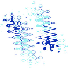 An abstract transparent wavy color blur design element.