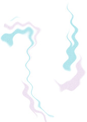 An abstract transparent wavy color blur design element.