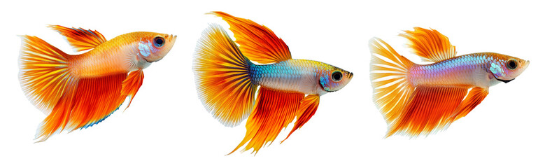 Isolated Colorful Fish on Transparent Background for Creative Projects