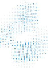 An abstract transparent wavy color blur design element.