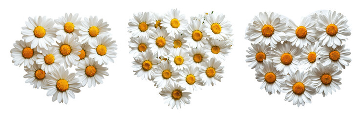 Obraz premium Isolated White Daisies on Transparent Background for Design Purposes