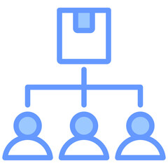 Distribution Channel Blue Icon