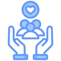 Obraz premium Customer Retention Blue Icon