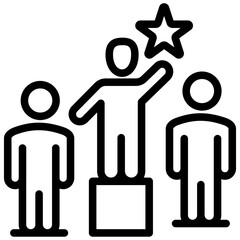 Competitive Advantage Outline Icon