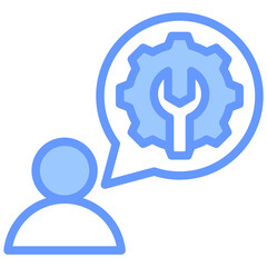 Consulting Service Blue Icon