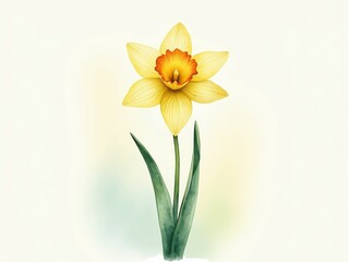 Fototapeta premium A symbol of hope and renewal, the daffodil is a vibrant and resilient flower that blooms in early spring