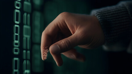 A close-up of someone entering investment data on a financial platform, with glowing numbers indicating profits.


