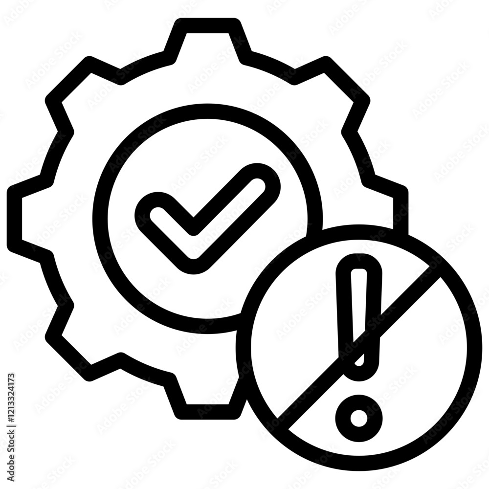 Poster zero defect outline icon