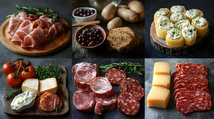 A Selection of Exquisite Mediterranean Charcuterie and Cheese