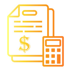 calculate Line Gradient Icon