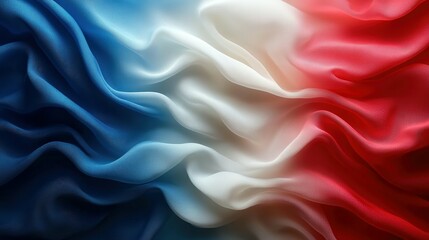 Obraz premium Blue White Red Fabric Draped Softly Background