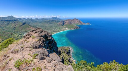 Fototapeta premium Island Coastline Panorama