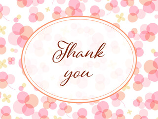 春の花柄のかわいい感謝を伝えるメッセージカード