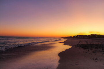 Serene Sunset Shoreline