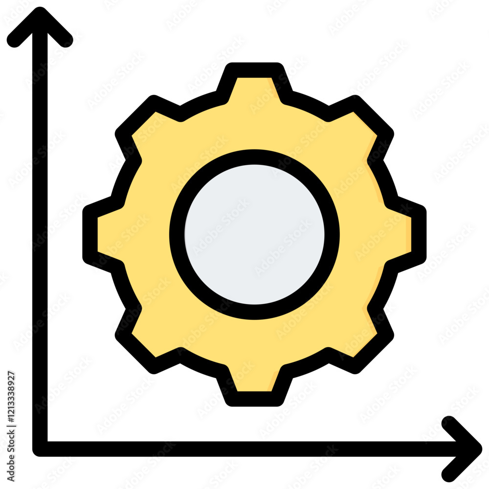 Poster project size outline color icon