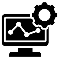 Analytics Software Glyph Icon