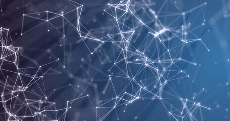 Image of white shapes moving over black background