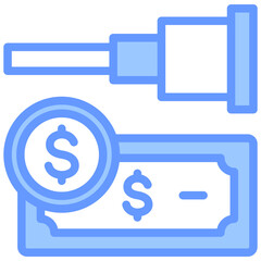 Economic Forecasting Blue Icon