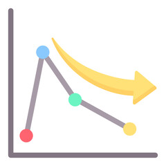 Economic Downturn Flat Icon