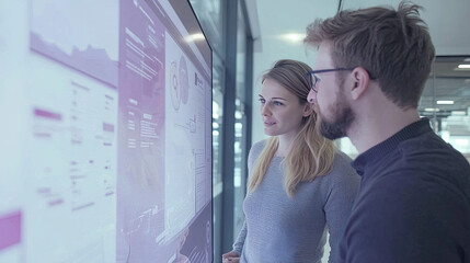 Collaborative work on digital interface in modern office