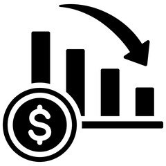 Recession Glyph Icon