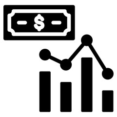 Stock Market Crash Glyph Icon