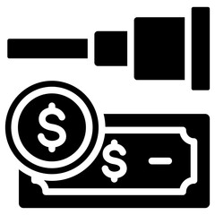 Economic Forecasting Glyph Icon