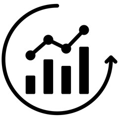 Economic Recovery Glyph Icon