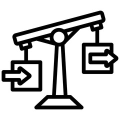 Trade Surplus Outline Icon