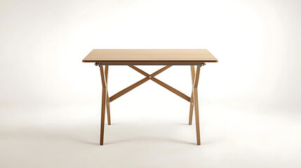 A wooden table with a white background