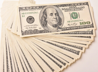 Paper money lot of dollar banknotes
