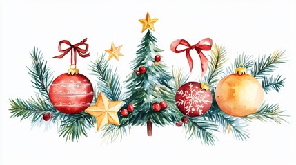 Festive Christmas Tree Decorations for Xmas and New Year Celebration