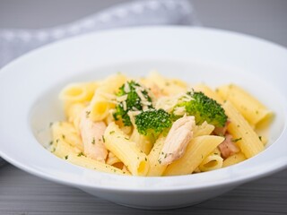 Bowl of delicious Penne oil pasta.