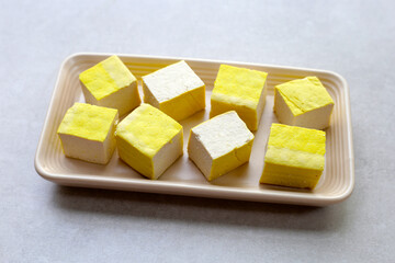 Soy tofu cubes, Tofu soy bean curd