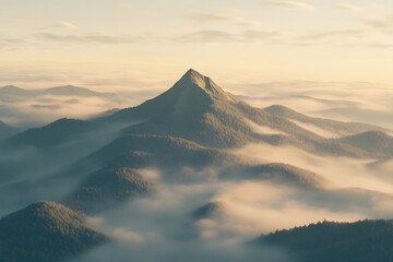 Fototapeta premium Towering Mountains Photorealistic Landscapes